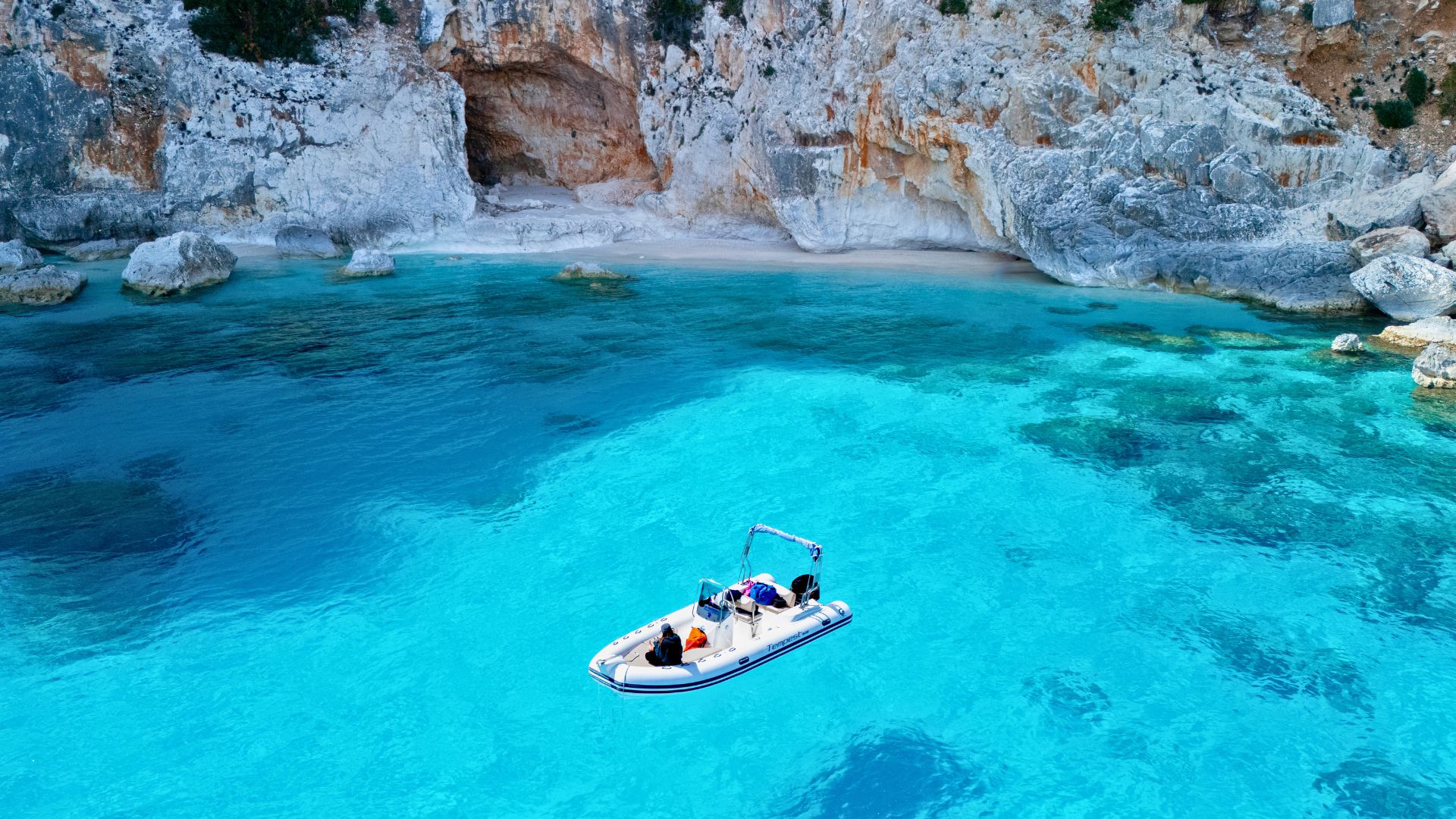 Crystal clear sea of the Baunei coast