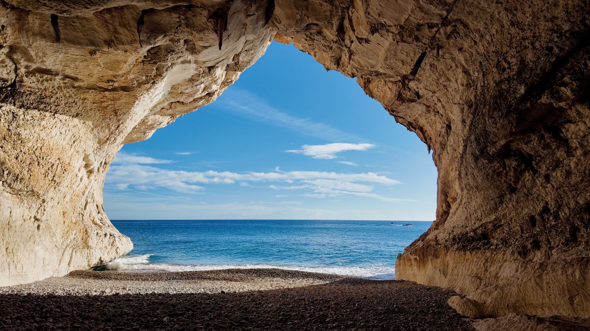 Natural cave of Cala Luna in Dorgali
